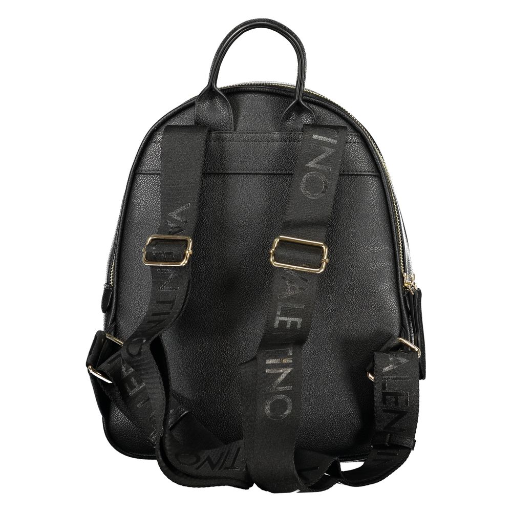 Mario Valentino Black Recycled Backpack with Adjustable Straps