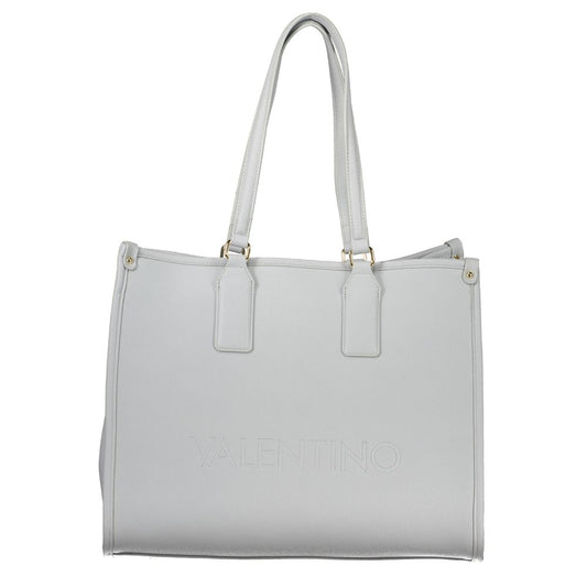 Mario Valentino Blue Leather-Finish Handbag with Versatile Straps