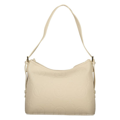 Mario Valentino Beige Handbag with Adjustable Shoulder Strap