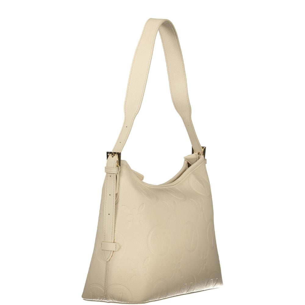 Mario Valentino Beige Handbag with Adjustable Shoulder Strap