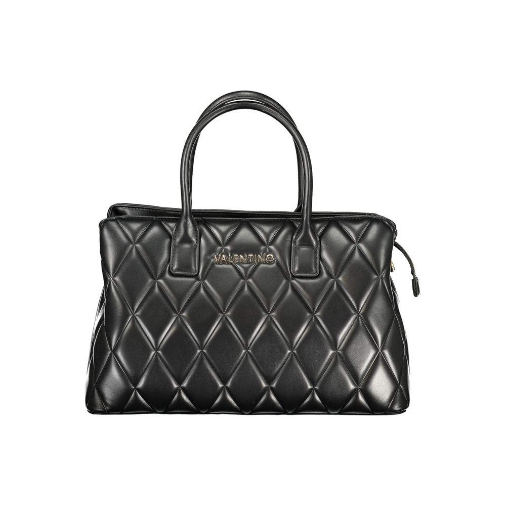 Mario Valentino Black Polyethylene Handbag with Contrasting Details