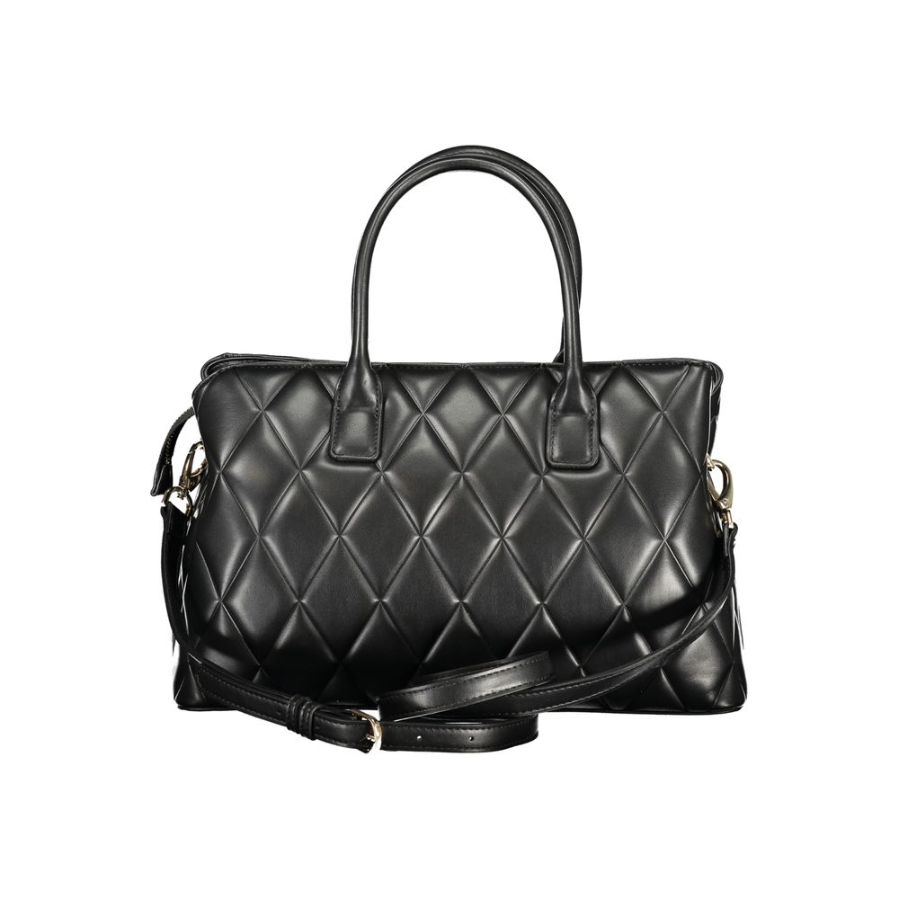 Mario Valentino Black Polyethylene Handbag with Contrasting Details