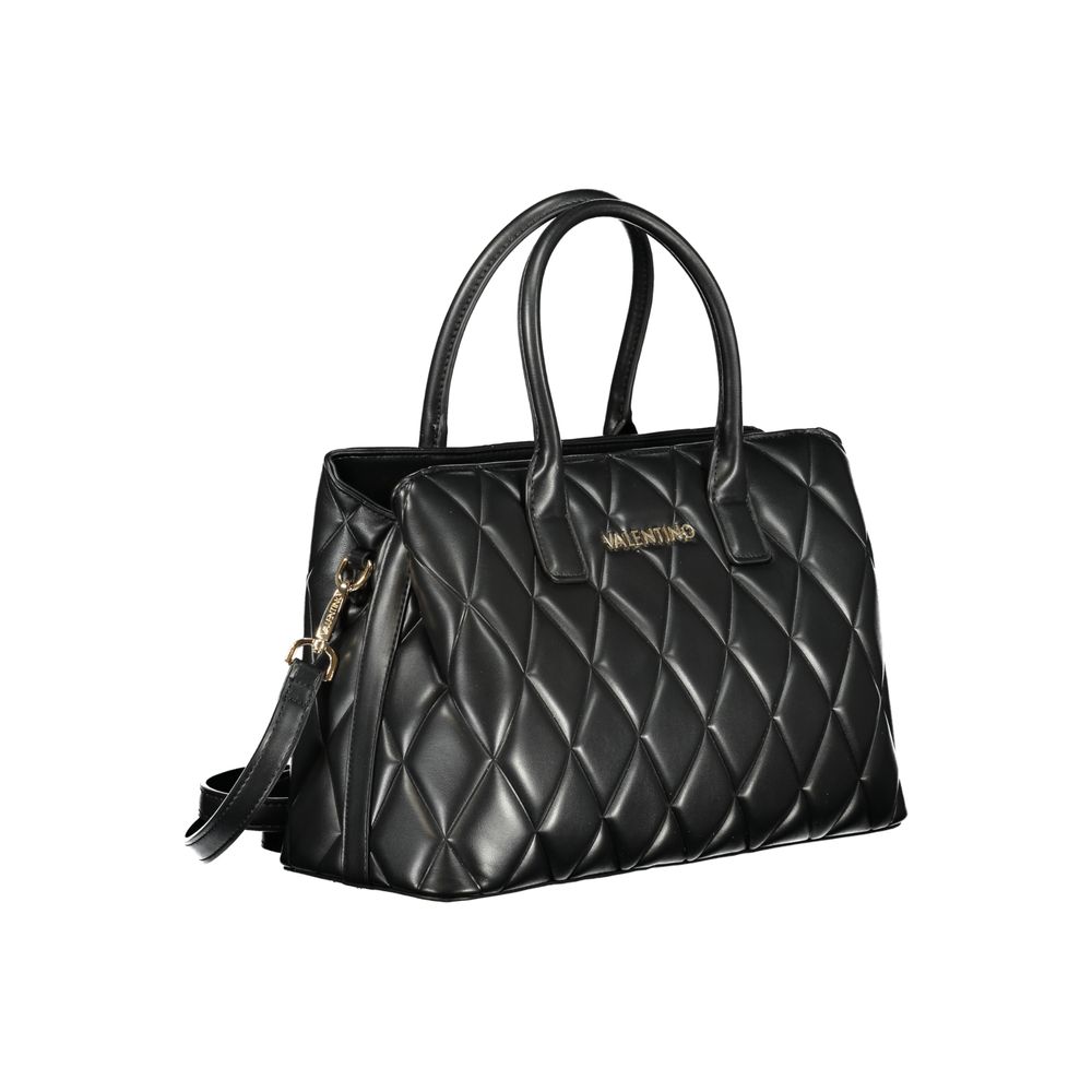 Mario Valentino Black Polyethylene Handbag with Contrasting Details