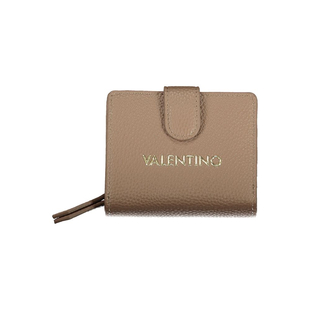 Mario Valentino Brown Leather Wallet with Coin Purse and Double Card Spaces