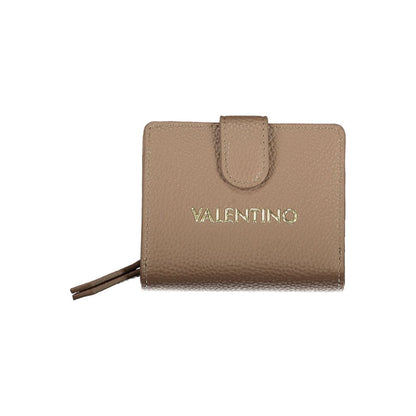 Mario Valentino Brown Leather Wallet with Coin Purse and Double Card Spaces