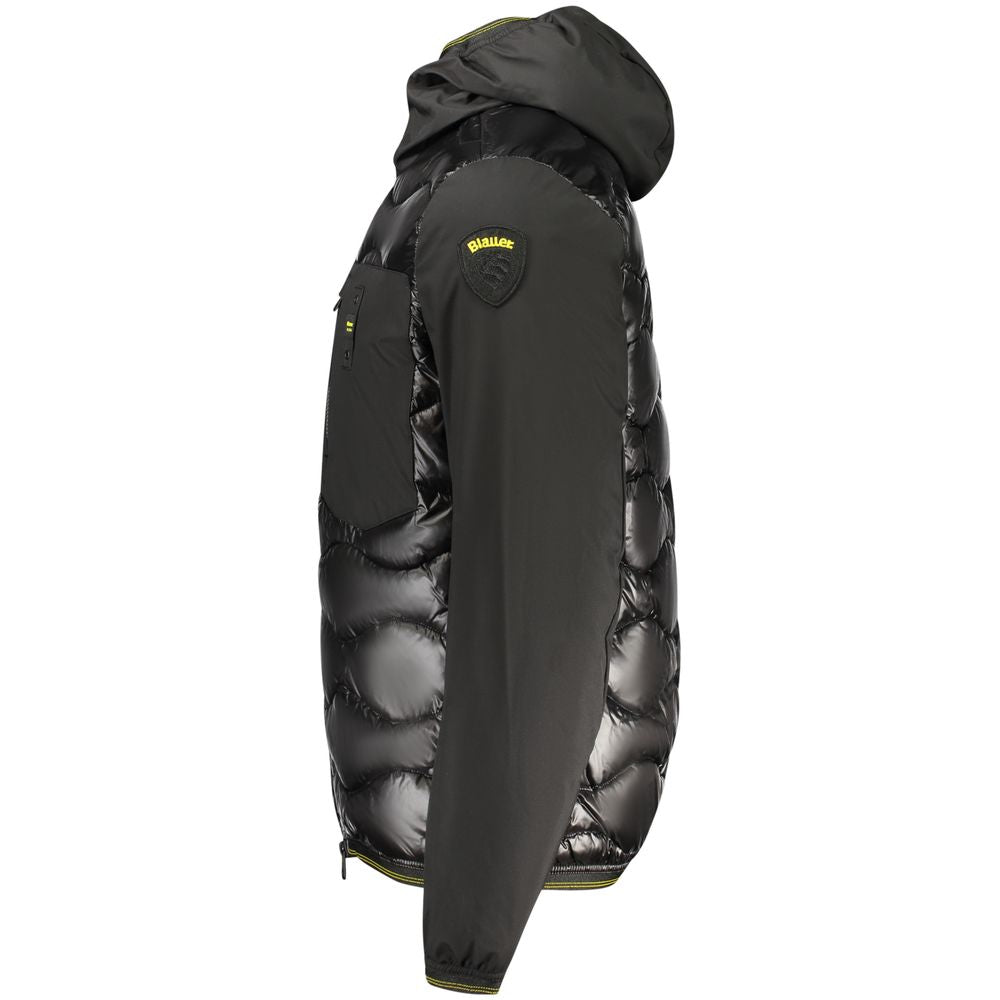 Blauer Black Polyamide Long-Sleeved Jacket with Hood, Albert
