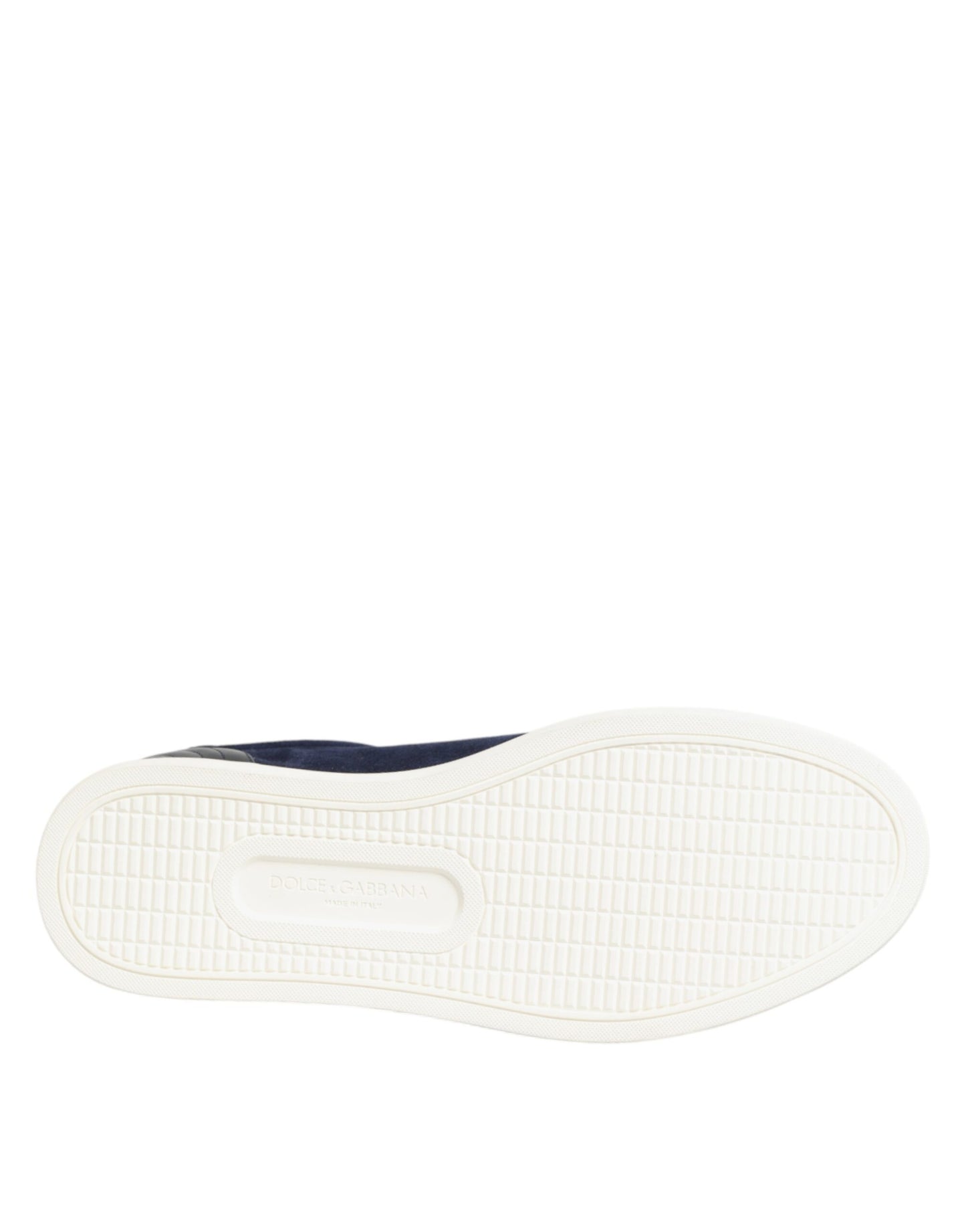 Dolce & Gabbana Blue Leather Suede Low Top Sneakers