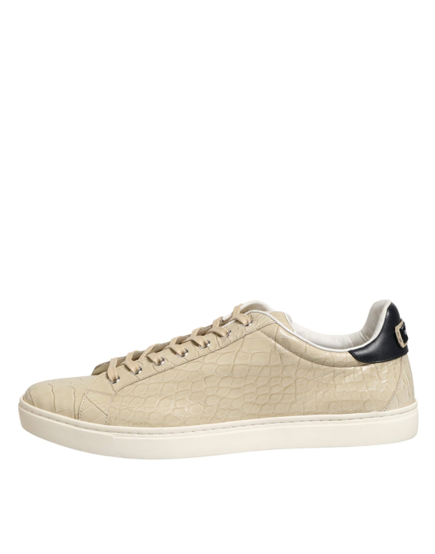 Dolce & Gabbana Beige London Low Top Leather Sneakers
