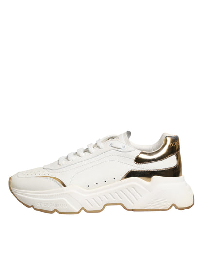 Dolce & Gabbana White Gold Daymaster Low Top Sneakers  Shoes
