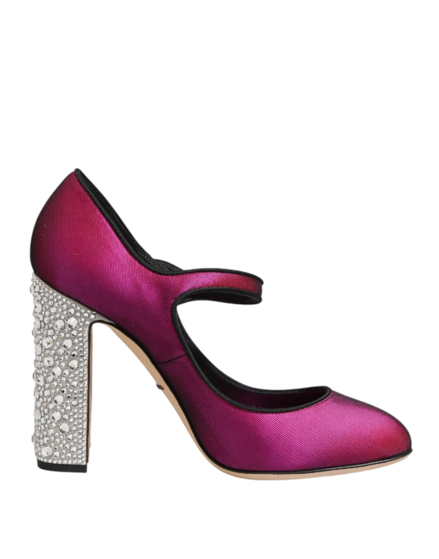 Dolce & Gabbana Pink Strass Mary Janes Heels Pumps