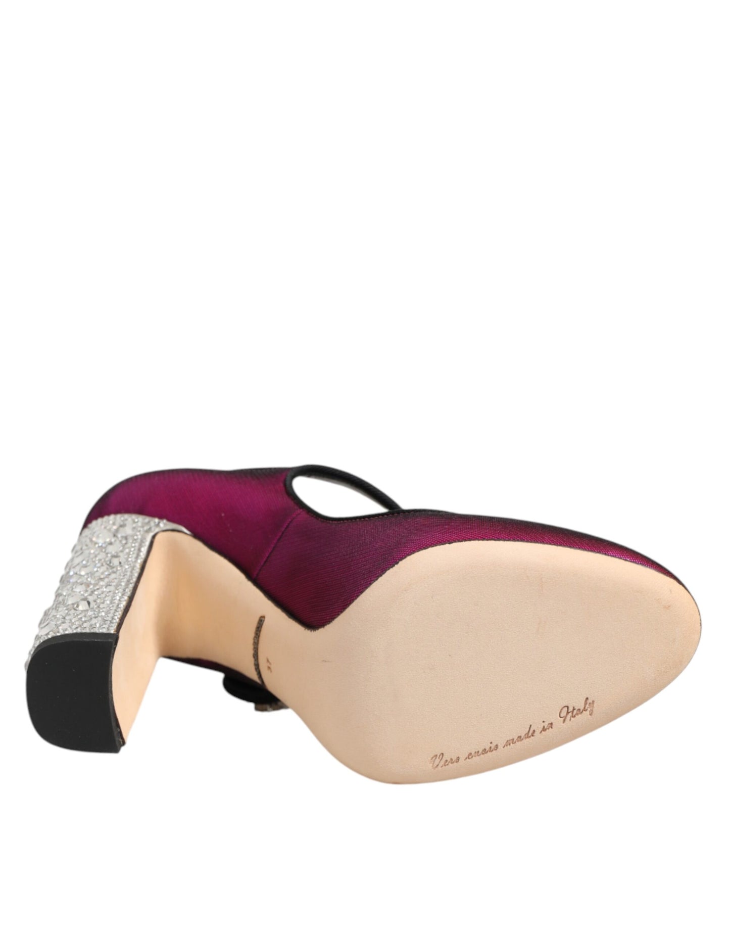 Dolce & Gabbana Pink Strass Mary Janes Heels Pumps