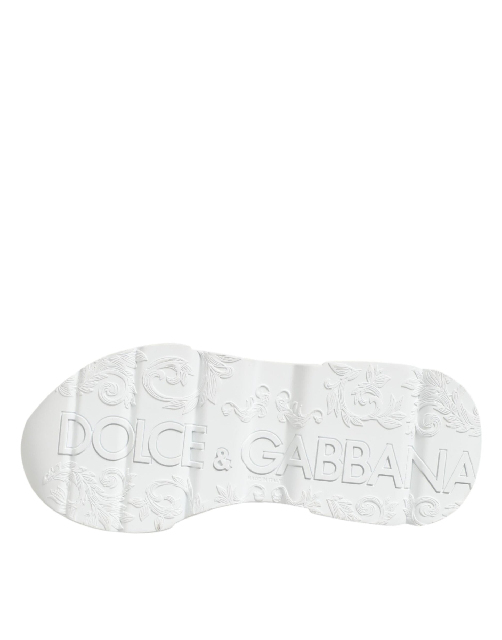 Dolce & Gabbana White Leather Daymaster Low Top Sneakers