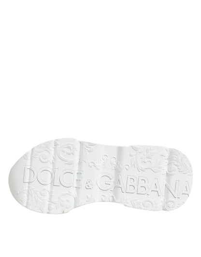 Dolce & Gabbana White Leather Daymaster Low Top Sneakers