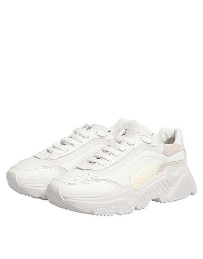 Dolce & Gabbana White Leather Daymaster Low Top Sneakers Shoes