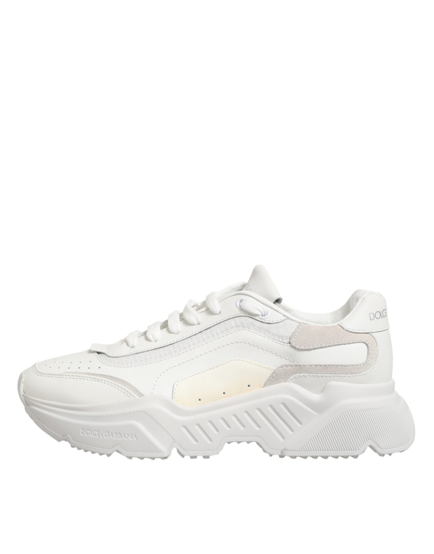 Dolce & Gabbana White Leather Daymaster Low Top Sneakers Shoes