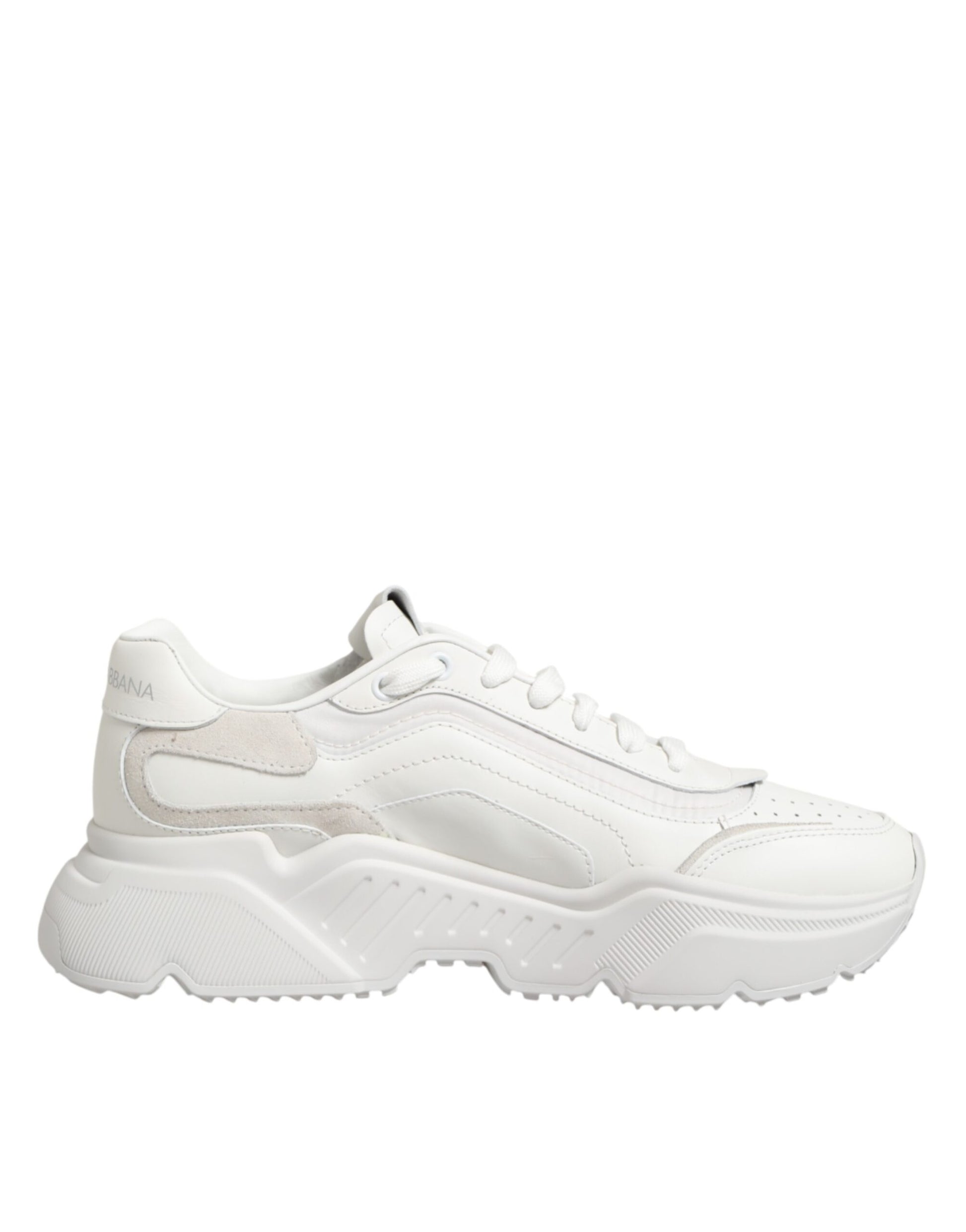 Dolce & Gabbana White Leather Daymaster Low Top Sneakers Shoes