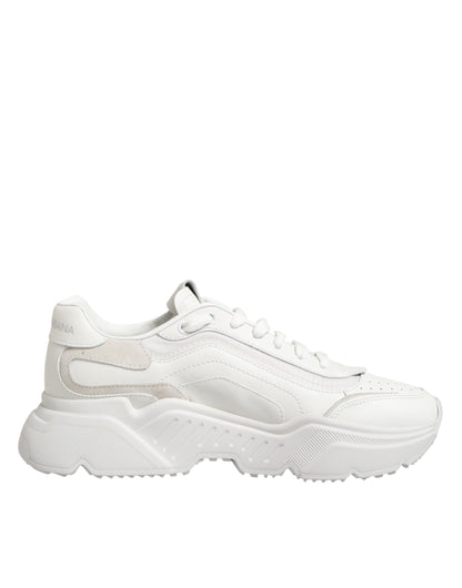 Dolce & Gabbana White Leather Daymaster Low Top Sneakers Shoes