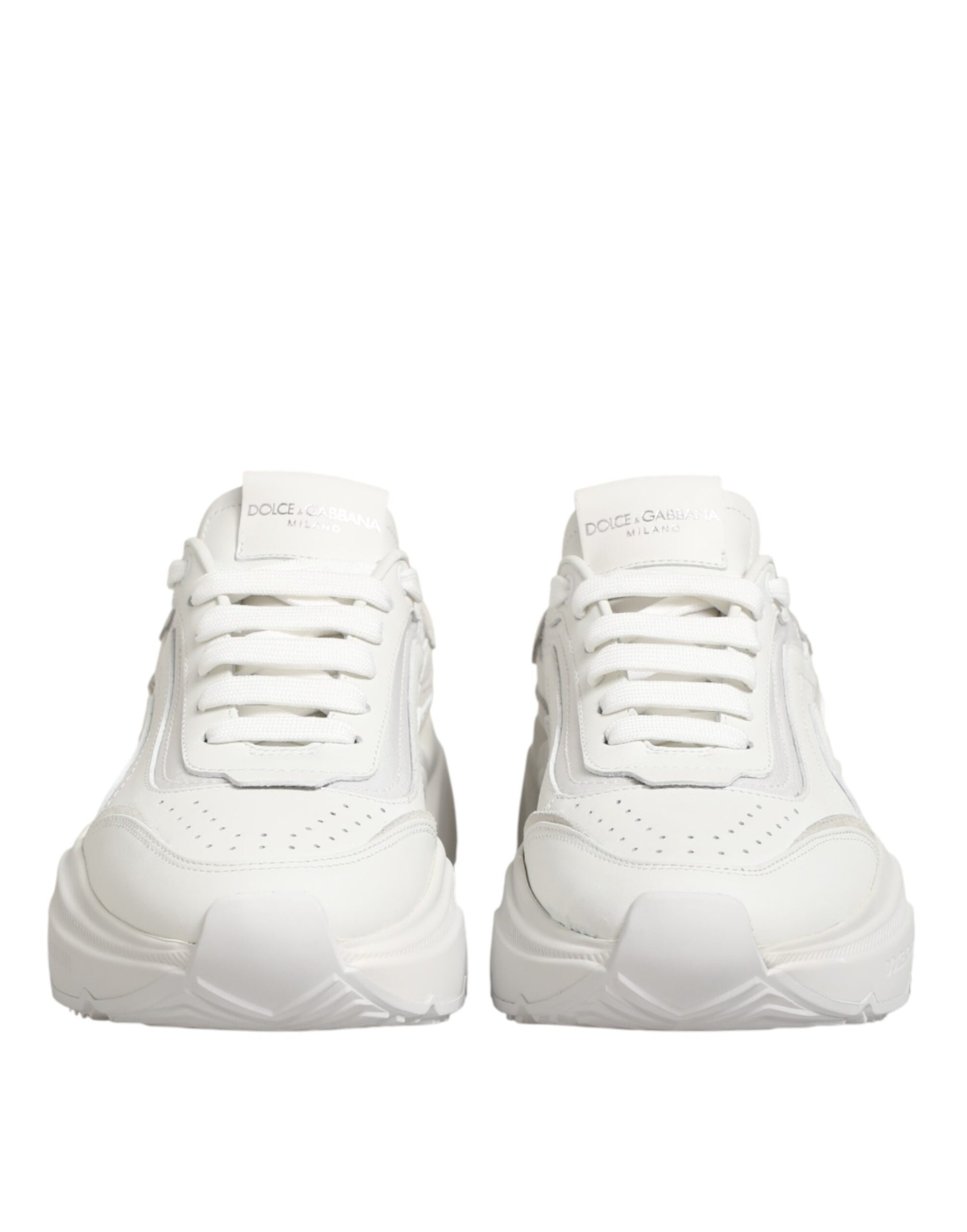 Dolce & Gabbana White Leather Daymaster Low Top Sneakers Shoes