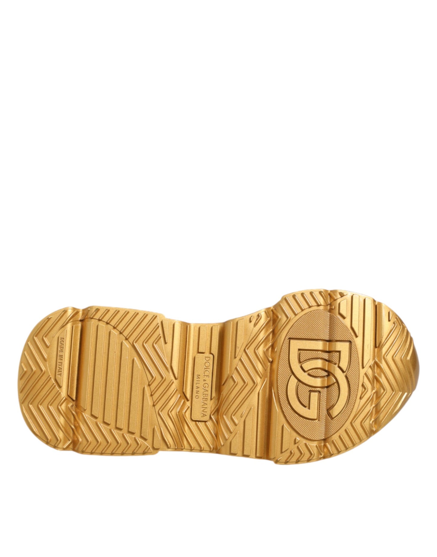 Dolce & Gabbana White Gold Daymaster Low Top Sneakers Shoes