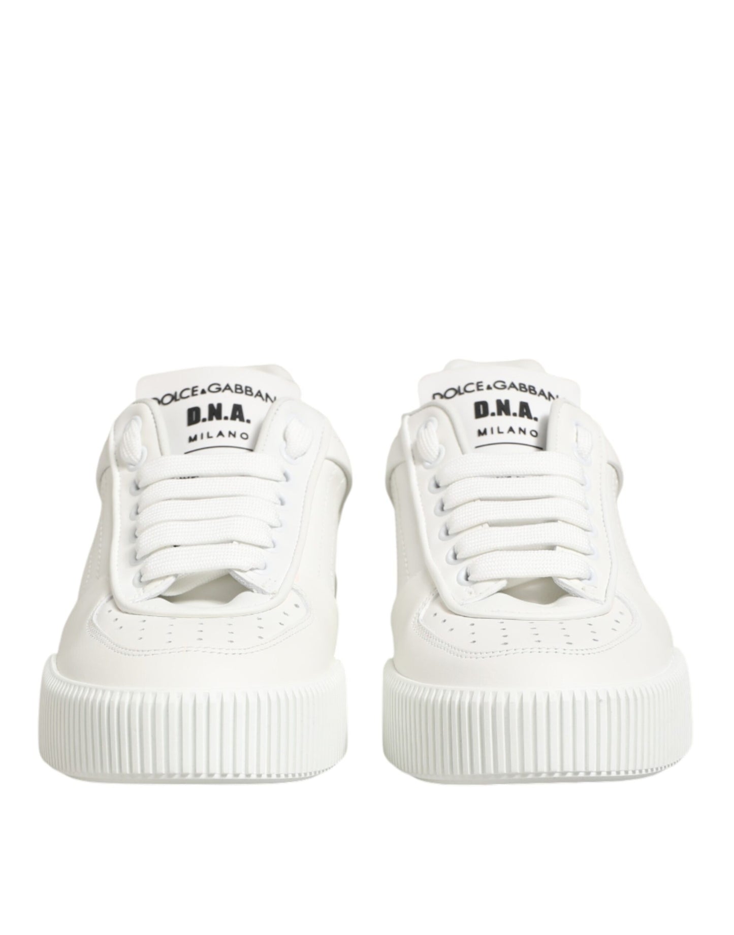 Dolce & Gabbana White Leather MIAMI Low Top Sneakers