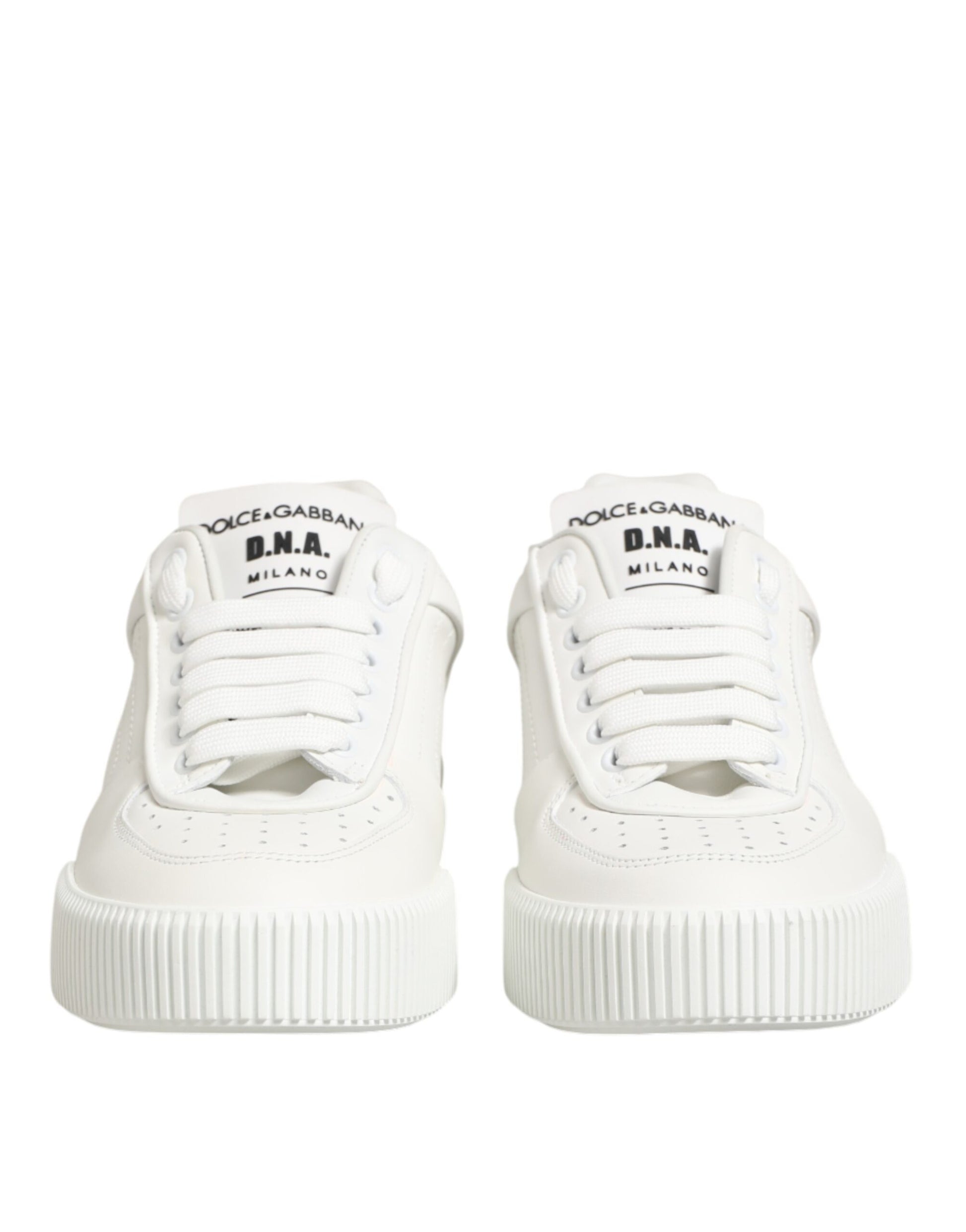 Dolce & Gabbana White Leather MIAMI Low Top Sneakers