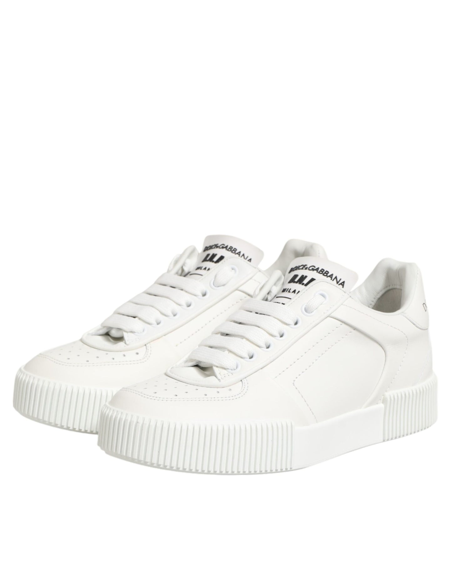 Dolce & Gabbana White Leather MIAMI Low Top Sneakers