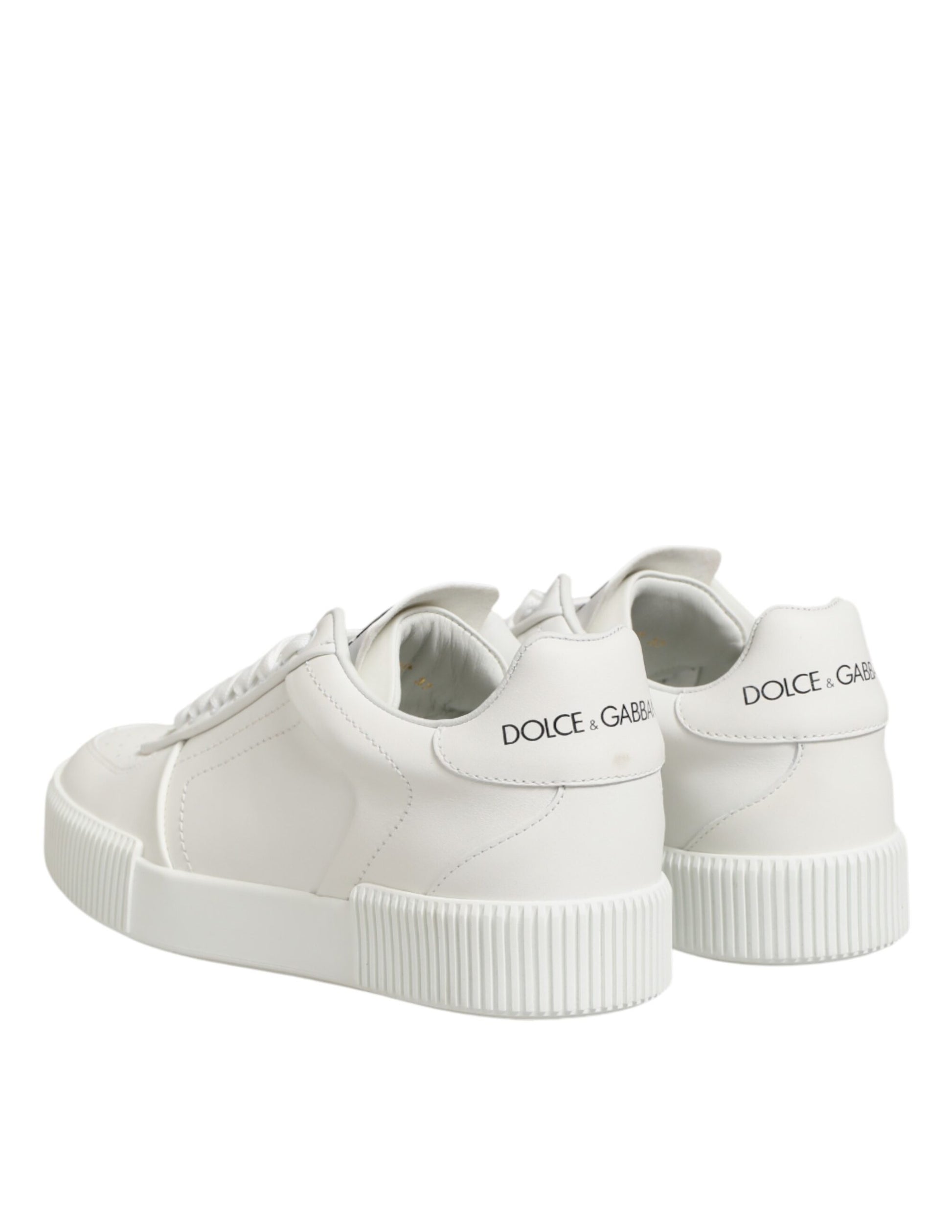 Dolce & Gabbana White Leather MIAMI Low Top Sneakers