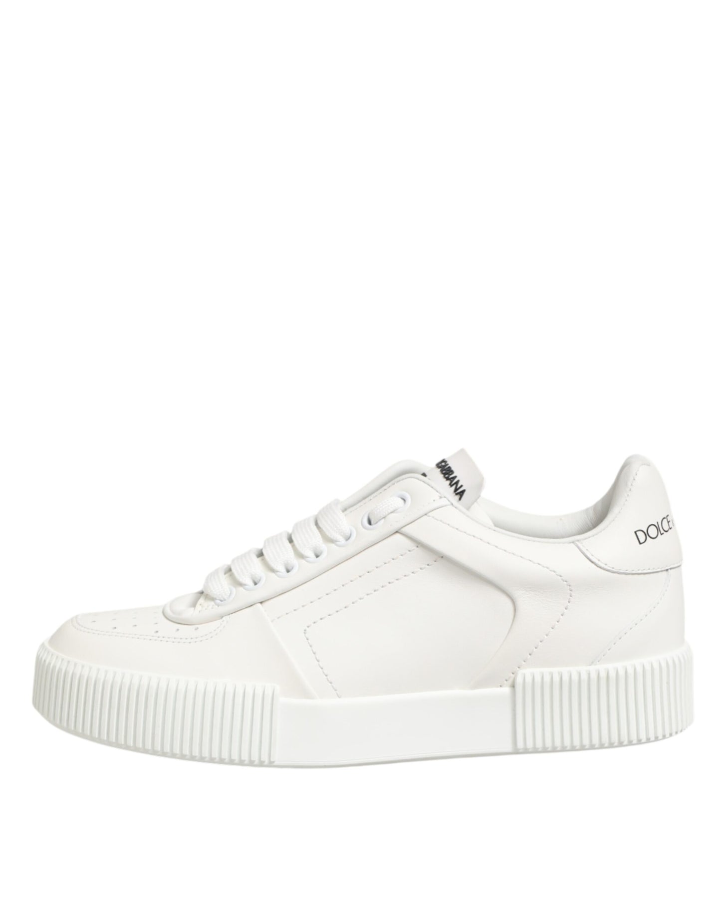 Dolce & Gabbana White Leather MIAMI Low Top Sneakers