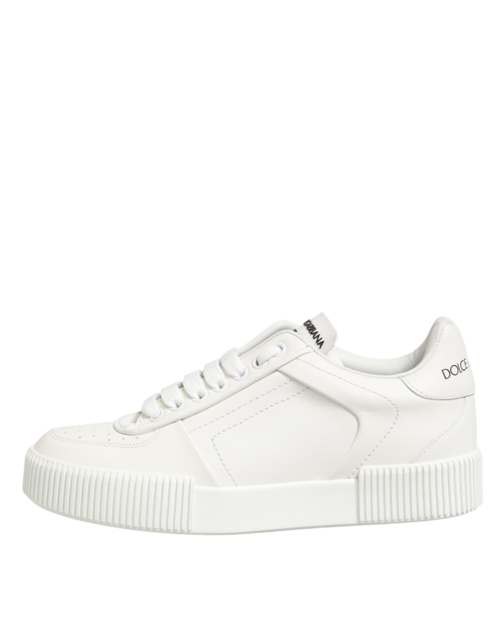 Dolce & Gabbana White Leather MIAMI Low Top Sneakers