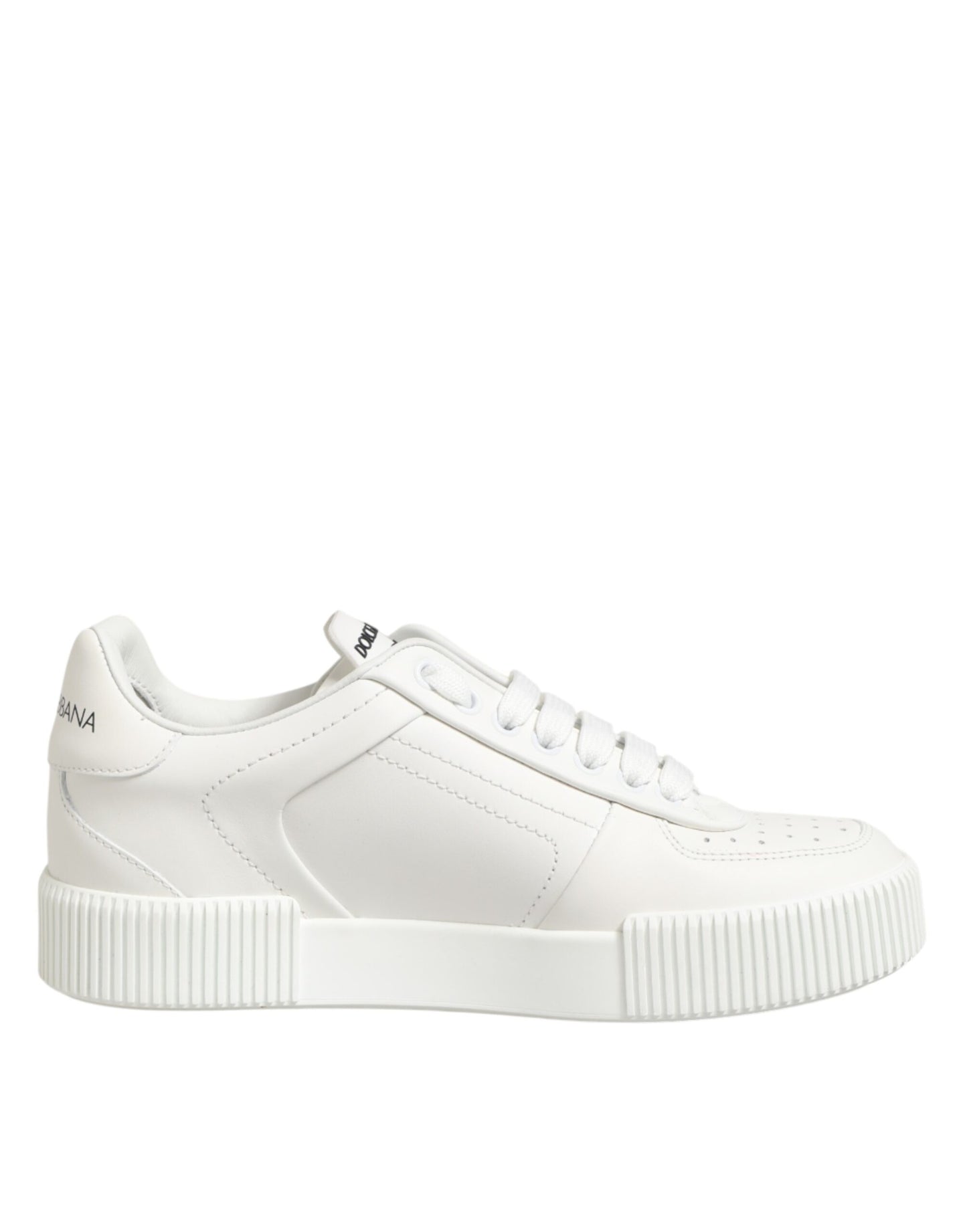 Dolce & Gabbana White Leather MIAMI Low Top Sneakers