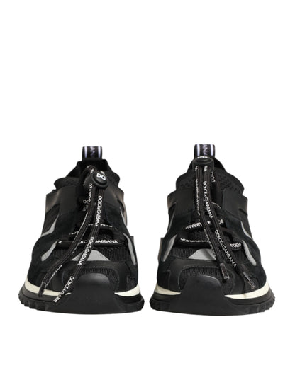 Dolce & Gabbana Black Mesh Sorrento Trekking Sneakers Shoes