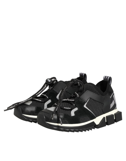 Dolce & Gabbana Black Mesh Sorrento Trekking Sneakers Shoes