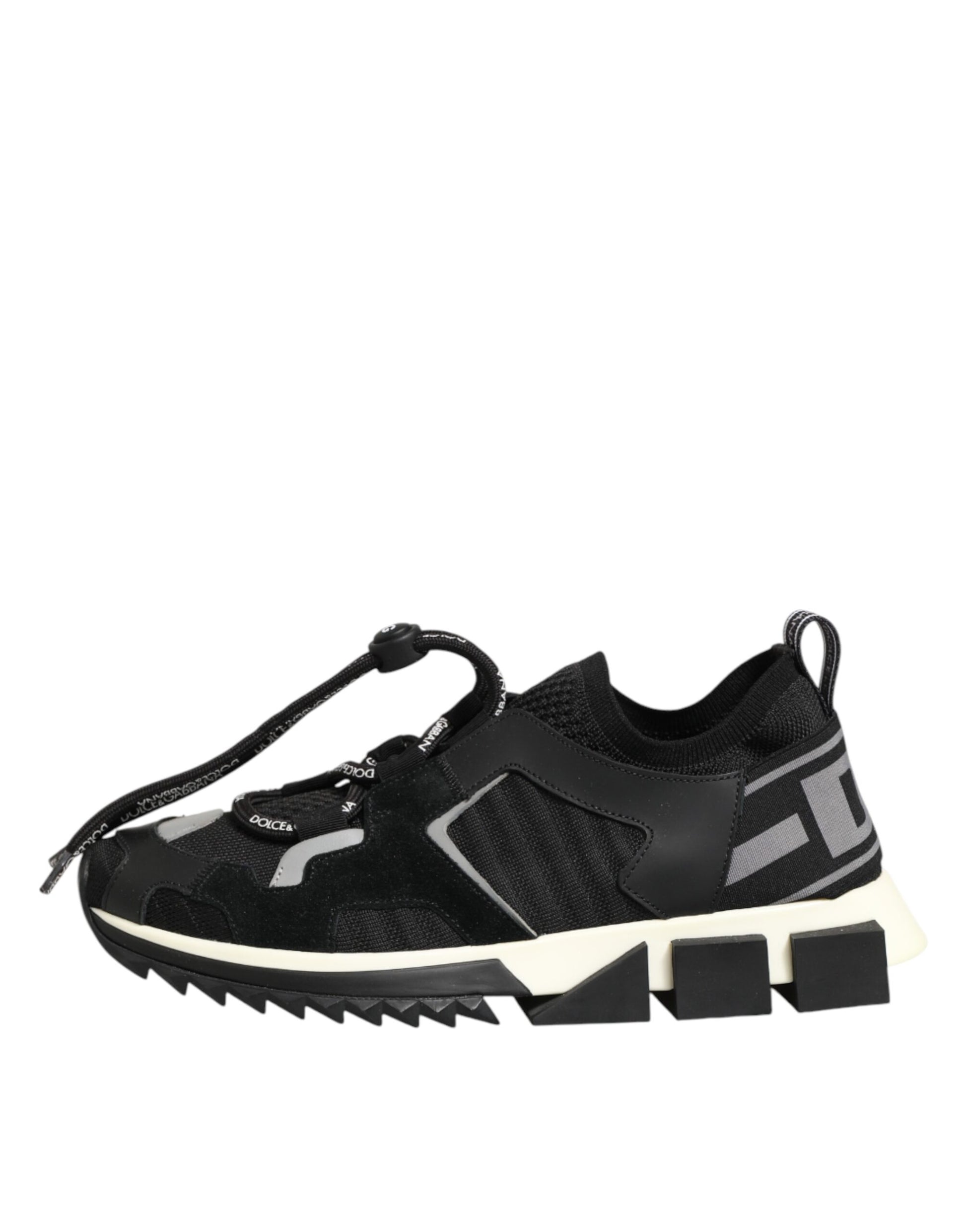 Dolce & Gabbana Black Mesh Sorrento Trekking Sneakers Shoes