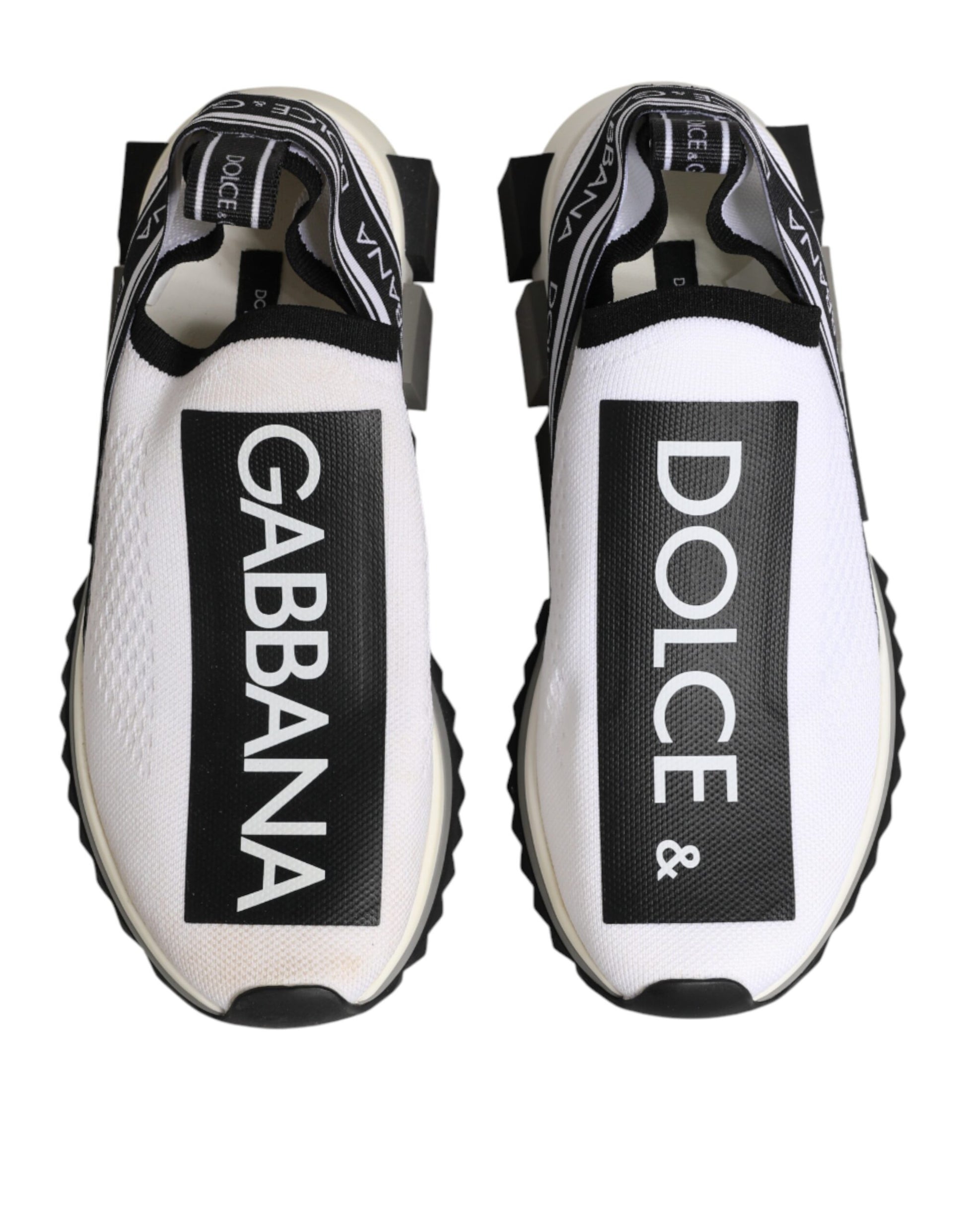 Dolce & Gabbana White Logo Low Top Sorrento Sneakers Shoes