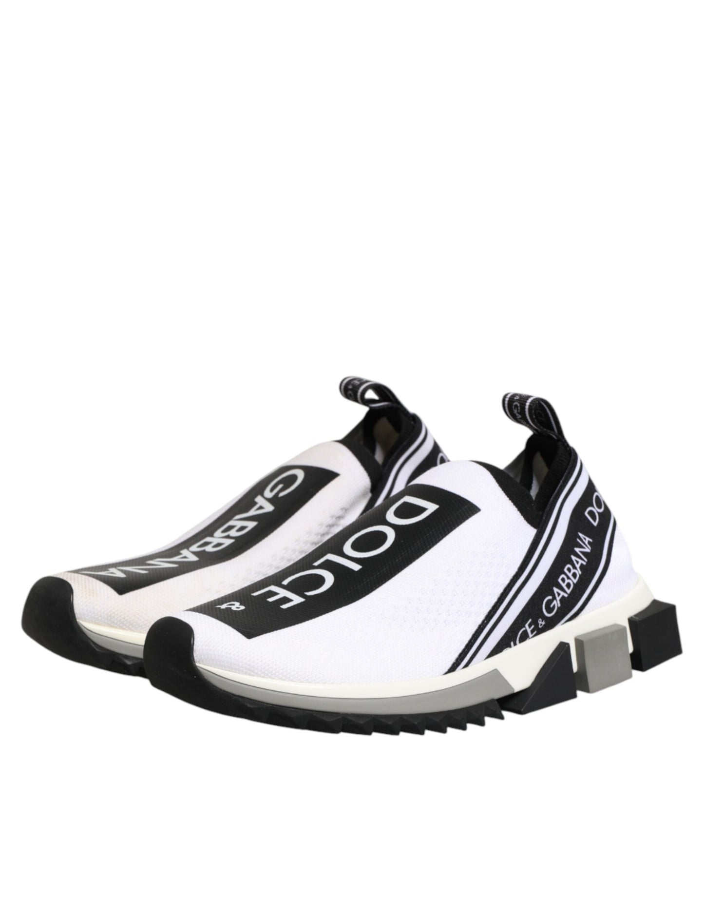 Dolce & Gabbana White Logo Low Top Sorrento Sneakers Shoes