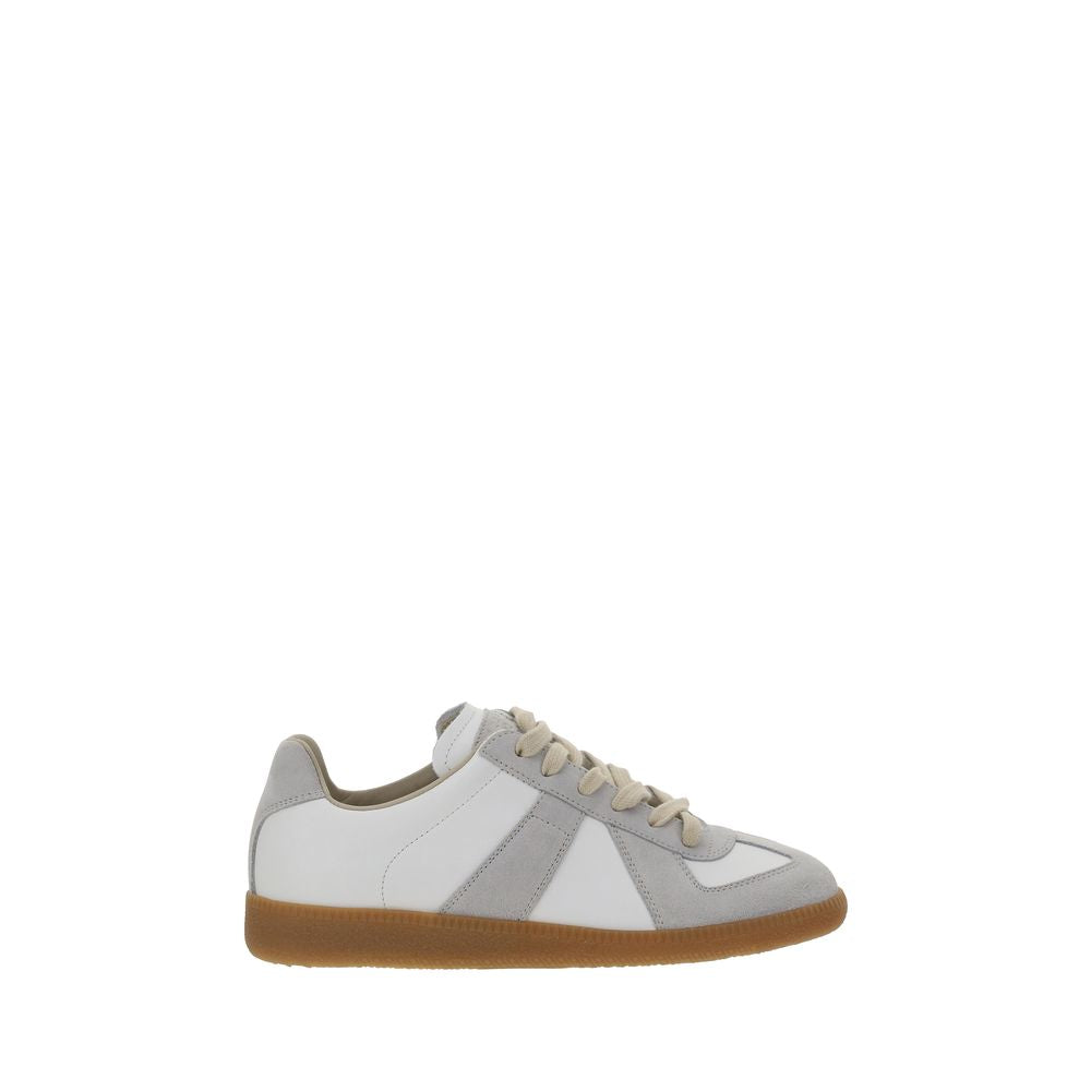 Maison Margiela White Calf Leather Bos Taurus Low Top Sneakers