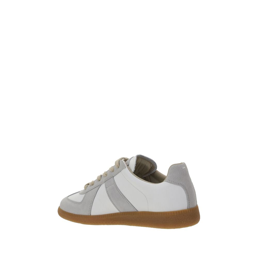 Maison Margiela White Calf Leather Bos Taurus Low Top Sneakers