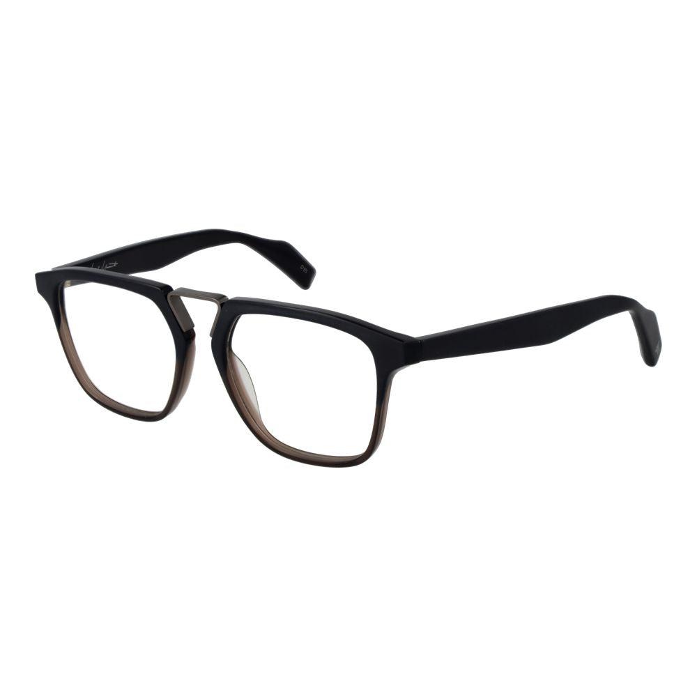 Yohji Yamamoto Men's Optical Glasses – Black Rectangular Frame