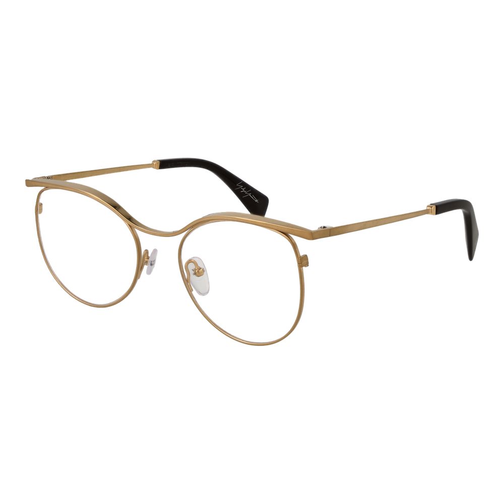 Yohji Yamamoto Women’s Gold Metal Glasses – Round Frames, 53mm