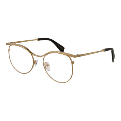 Yohji Yamamoto Women’s Gold Metal Glasses – Round Frames, 53mm
