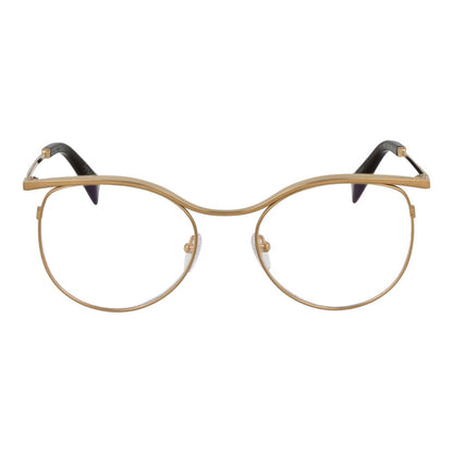 Yohji Yamamoto Women’s Gold Metal Glasses – Round Frames, 53mm