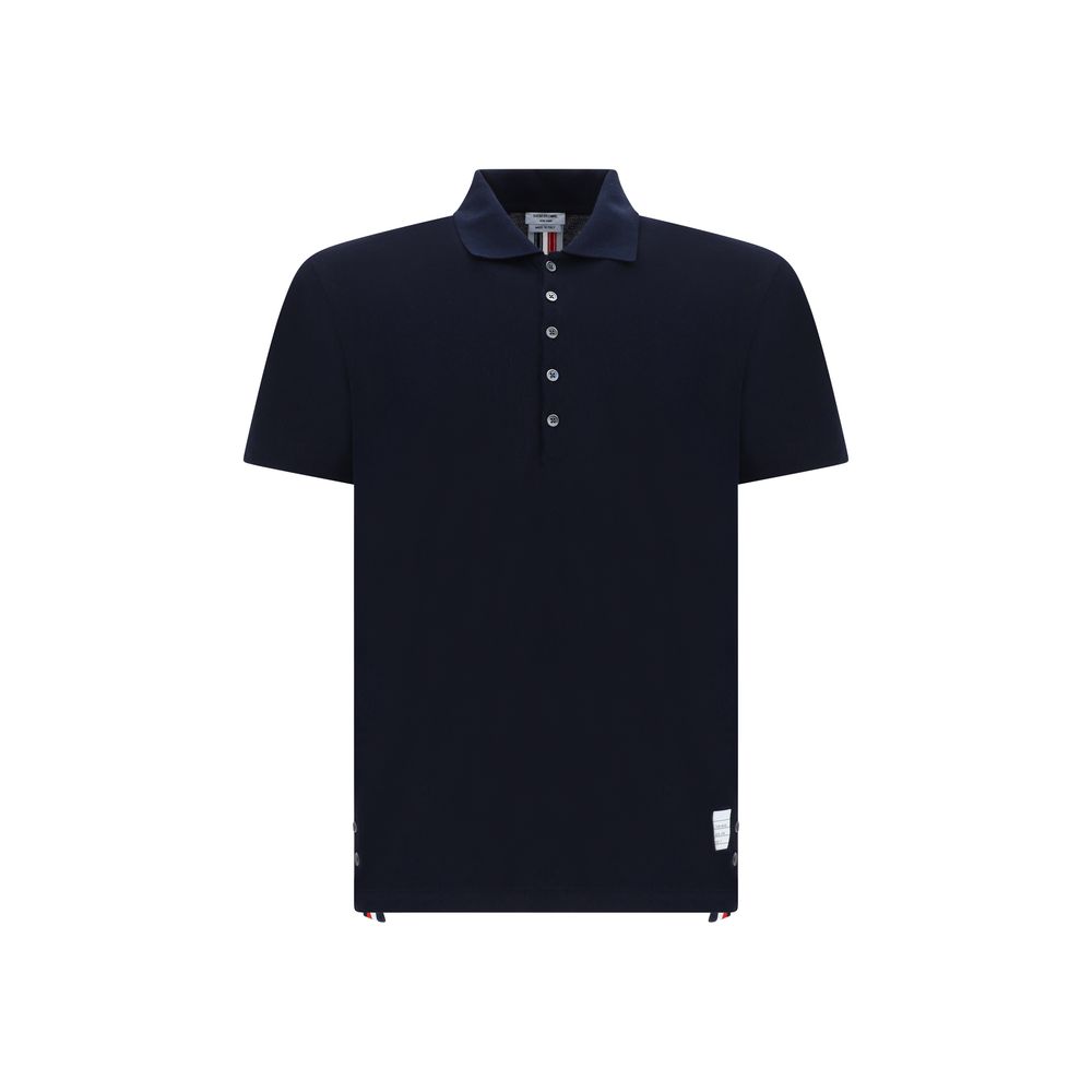 Thom Browne Blue Cotton Polo Shirt - Classic Elegance Redefined
