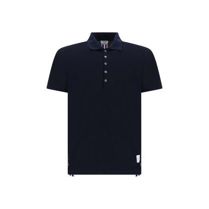 Thom Browne Blue Cotton Polo Shirt - Classic Elegance Redefined