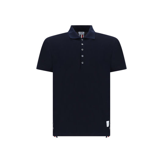 Thom Browne Blue Cotton Polo Shirt - Classic Elegance Redefined