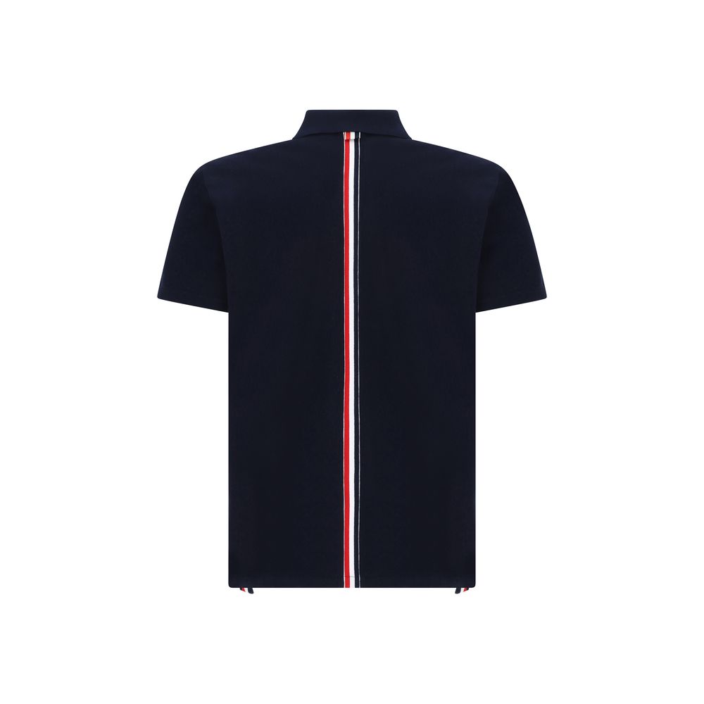 Thom Browne Blue Cotton Polo Shirt - Classic Elegance Redefined