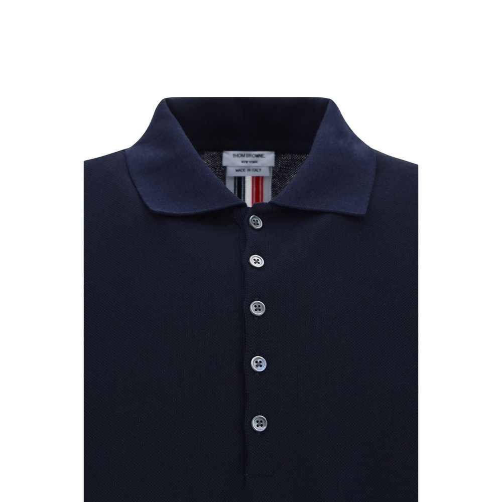 Thom Browne Blue Cotton Polo Shirt - Classic Elegance Redefined