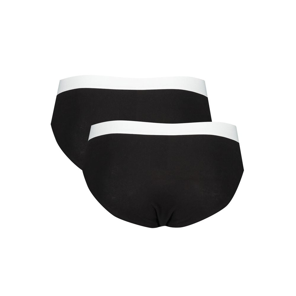 Trussardi Black Cotton Underwear Bi-Pack