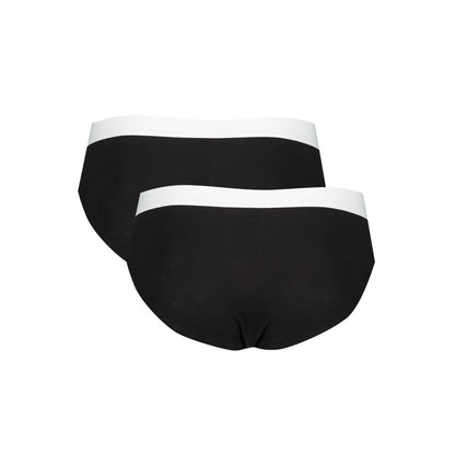 Trussardi Black Cotton Underwear Bi-Pack