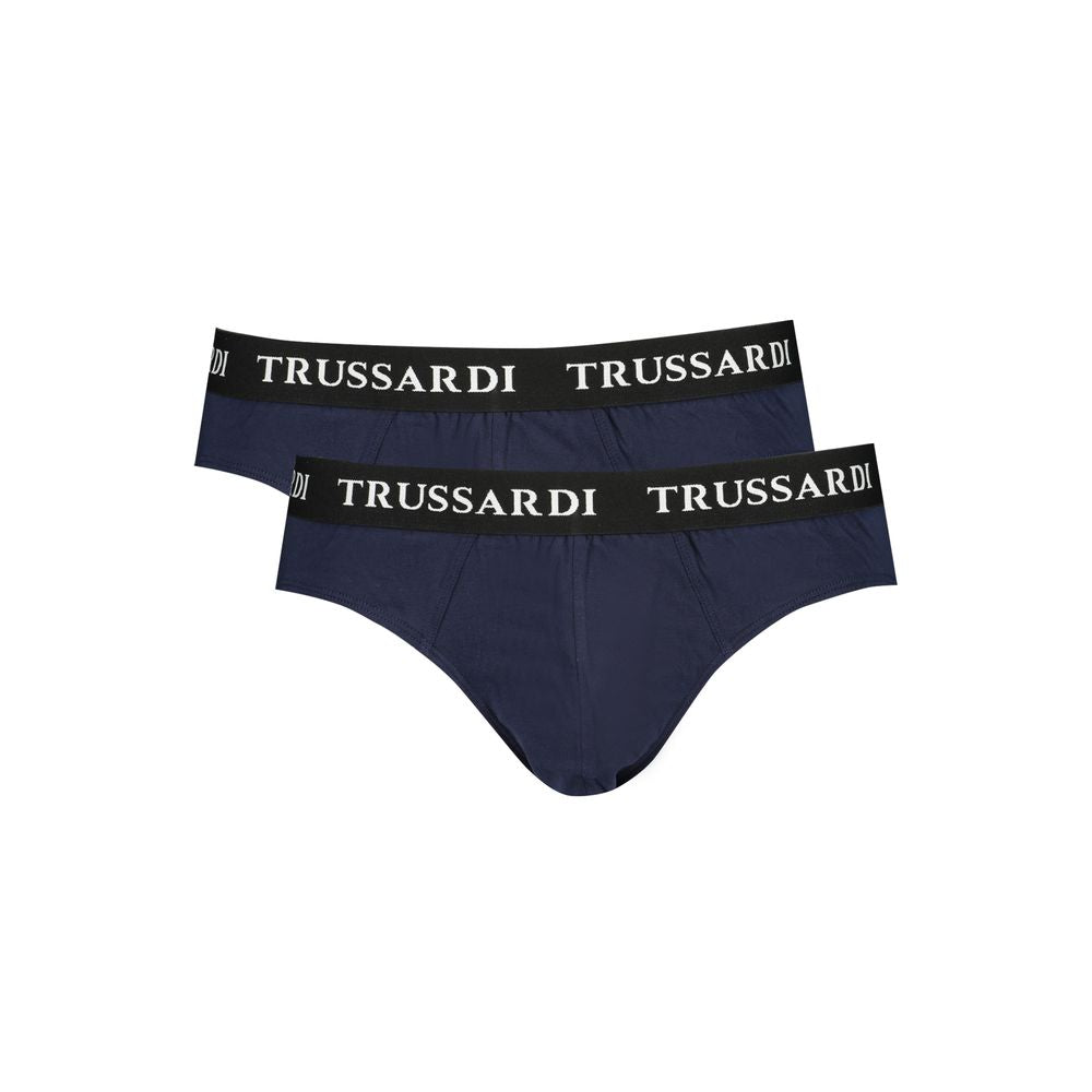 Trussardi Blue Cotton Underwear Bi-Pack