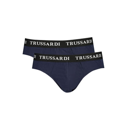 Trussardi Blue Cotton Underwear Bi-Pack